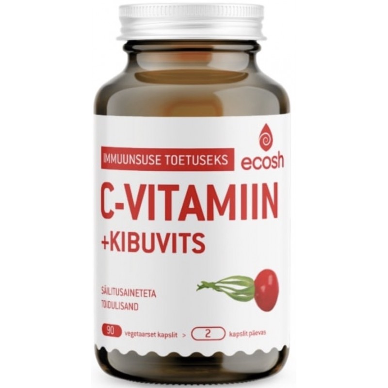 Ecosh C vitamiin + Kibuvits 90 kapslit foto